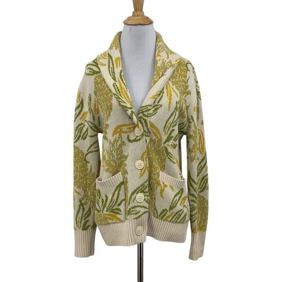 Maeve Cardigan Womens XS Extra Small Pineapple Prina Print Shawl Collar Sweater - Picture 1 of 15